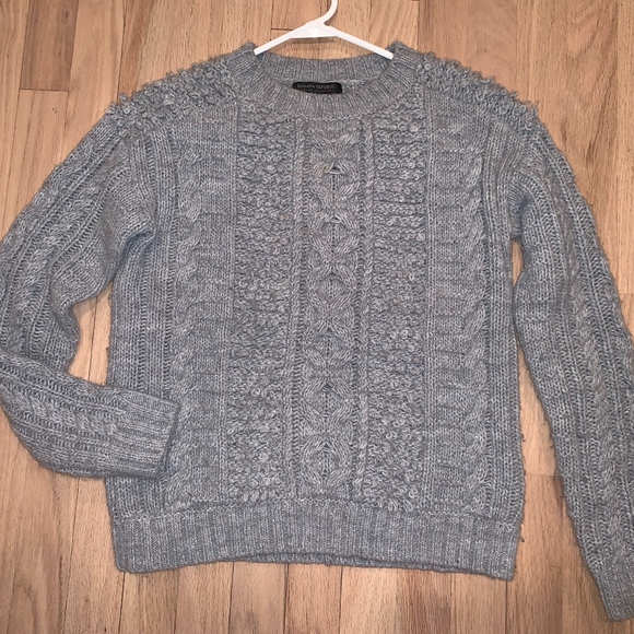 Banana Republic Italian Yarn Crew Sweater (Gray) - Picture 1 of 3